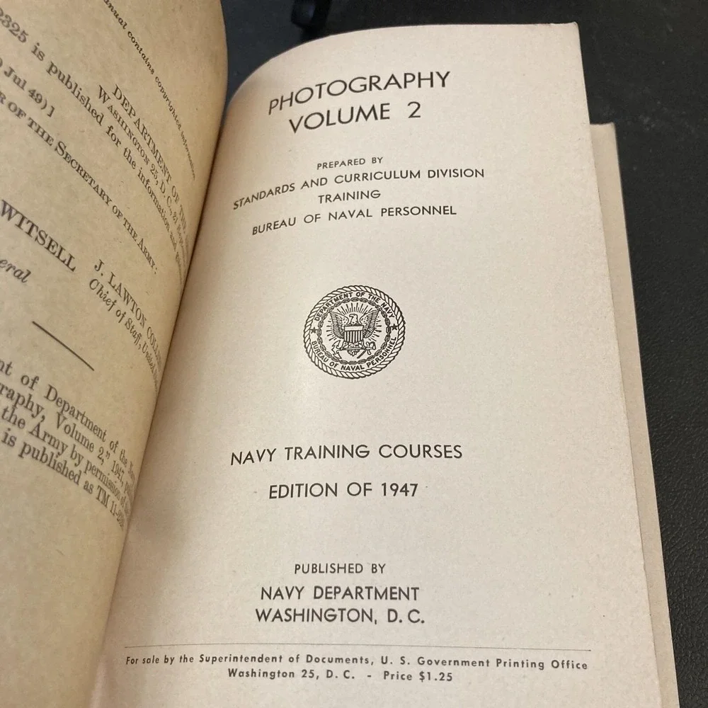 Specialized Photography TM11-2325 Army Manual 1939 Technical Reference Book